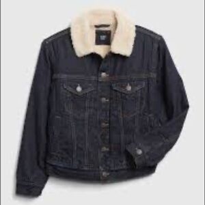 GAP Denim Jacket Sherpa Western stich size Small
